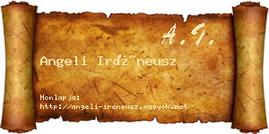 Angeli Iréneusz névjegykártya